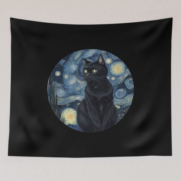 Item preview, Black CatVincent Willem Van gogh Famous Artwork designed and sold by Vangoholic.