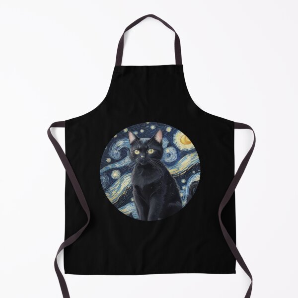 Item preview, Vincent Willem Van gogh Starry Night Black Cat designed and sold by Vangoholic.