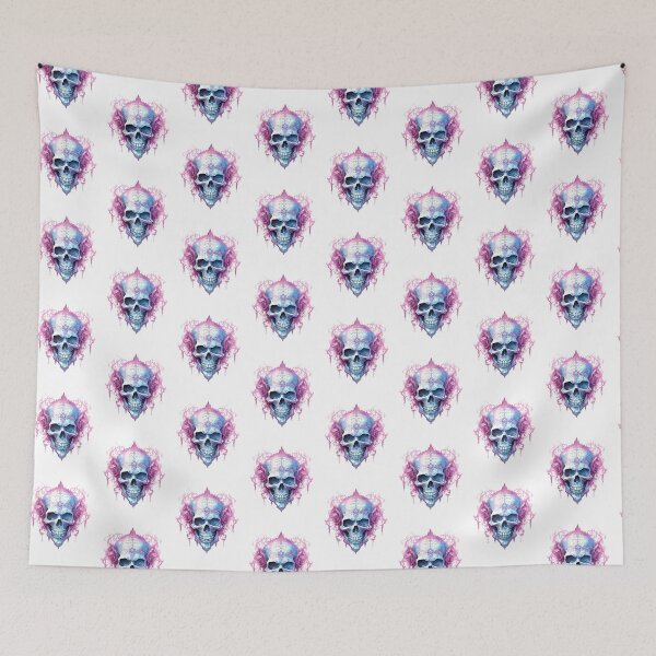 Item preview, Spooky Halloween Pink Skull designed and sold by ArtFromBeyond.