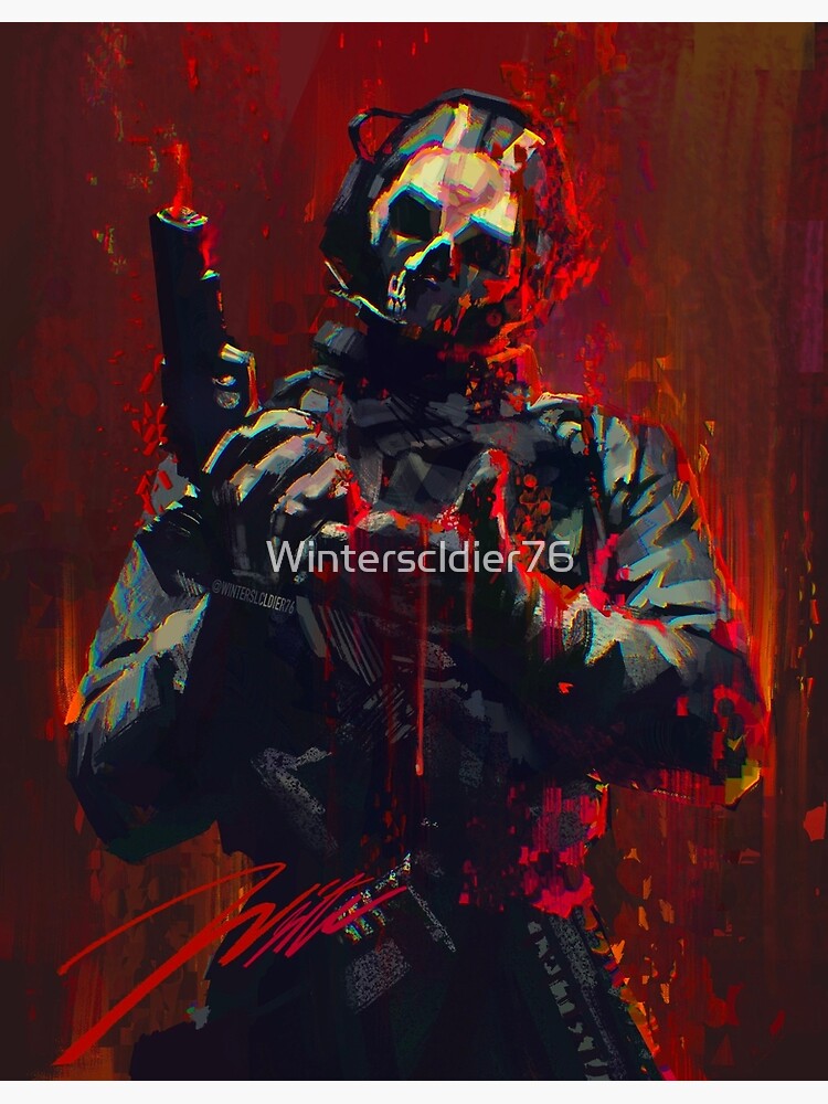 Ghost Cod MW2 Art Print for Sale by elykoi