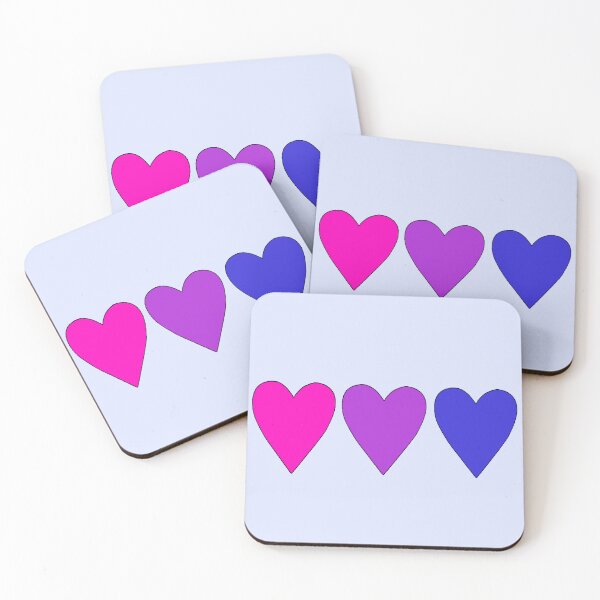 Item preview, bi hearts designed and sold by designsbymacys.