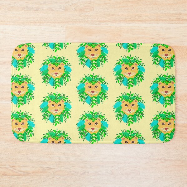 Item preview, botanical gouache painted lion designed and sold by NashTheArtist.