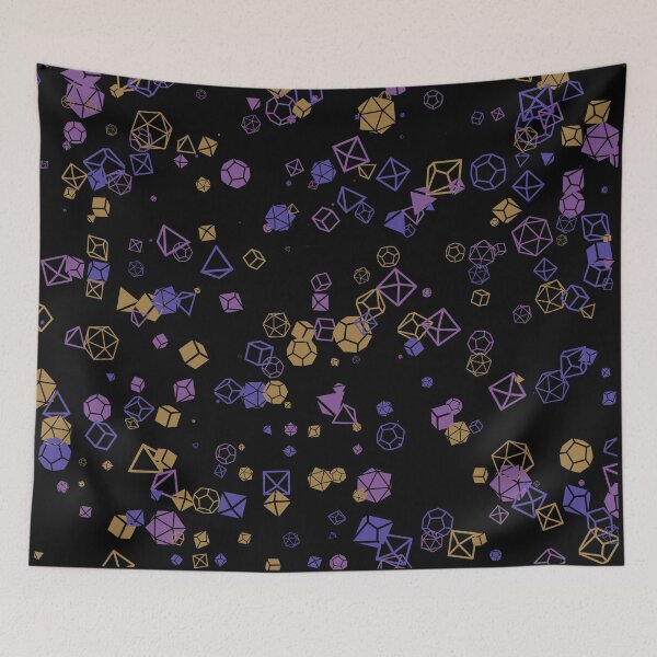 Item preview, Dice Hoard - Purple,Orange and Blue on Black designed and sold by AvengingSassy.