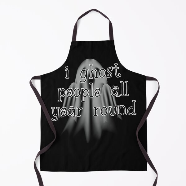 Item preview, i ghost people all year round ,CEO of ghosting people when my mental health is messed up, Grey Halloween, minimalistic handwriting, black and white, orange, Ghost, simple design designed and sold by YellowishStore.
