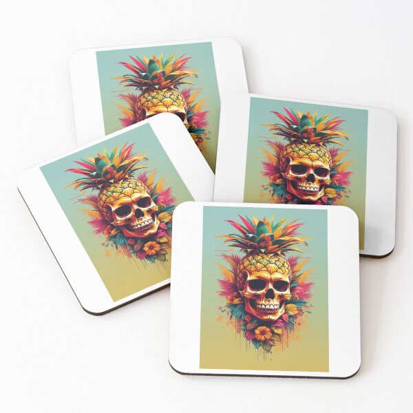Item preview, A.I Generated Pineapple Skull  designed and sold by GleamingGiant.