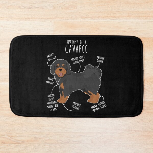 Item preview, Black and Tan Cavapoo Dog Anatomy designed and sold by Clara Hollins.