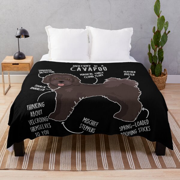 Item preview, Chocolate Cavapoo Dog Anatomy designed and sold by Clara Hollins.