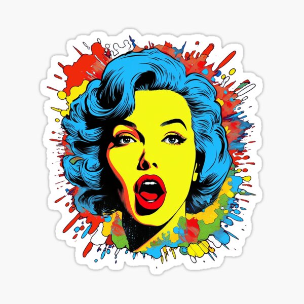 Item preview, Boho Andy Warhol Pop Art Marilyn Monroe Parody designed and sold by Robert Diebold.