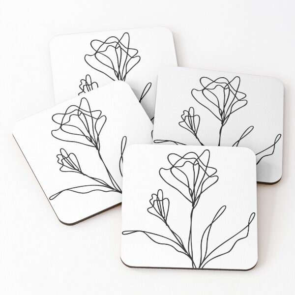 Item preview, Wildflower Botanical Line Art | Elegant Floral Leaf Design designed and sold by RachelFCreative.