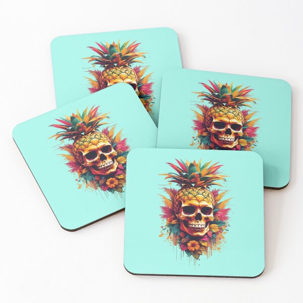Item preview, A.I Generated Pineapple Skull  designed and sold by GleamingGiant.