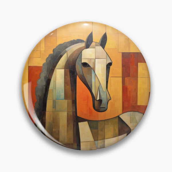 Item preview, Bronze Cubist Horse over Gold and Red designed and sold by YoPedro.