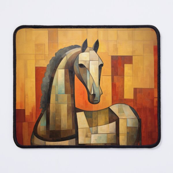 Item preview, Bronze Cubist Horse over Gold and Red designed and sold by YoPedro.