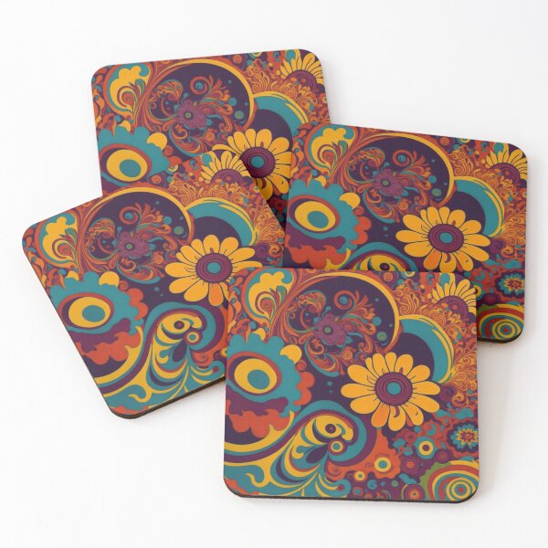 Item preview, Flower Power Colourful Flower Pattern designed and sold by druidwolfart.