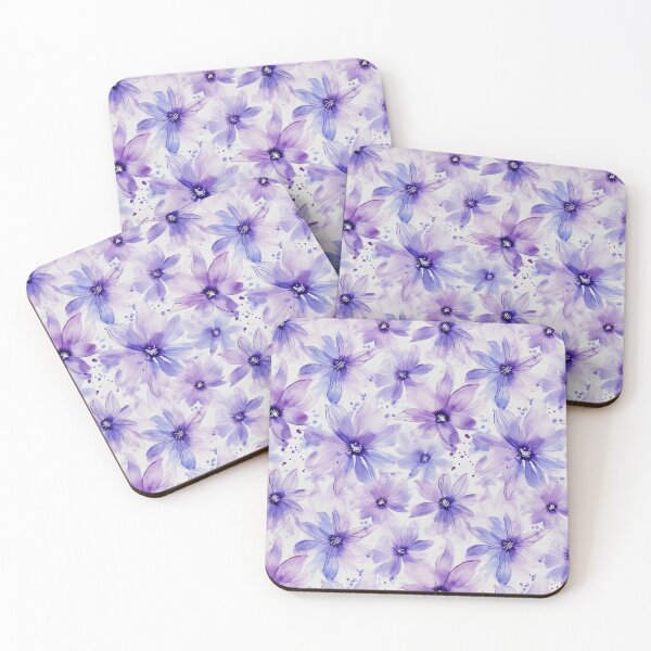 Item preview, Clematis Matilda Watercolour Flowers designed and sold by 89BLACK.