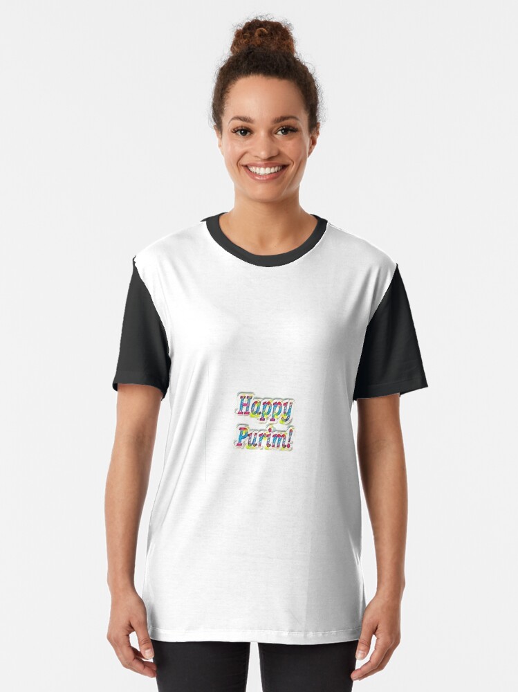 Alternate view of Happy Purim! Graphic T-Shirt