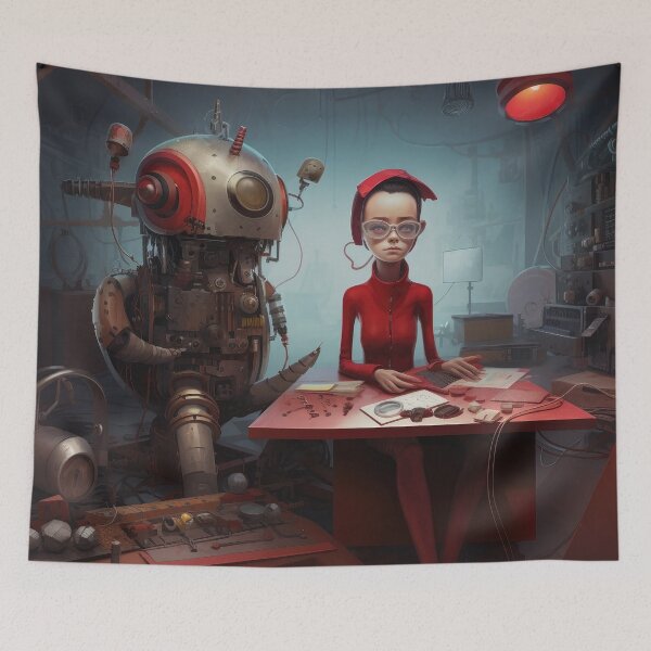 Item preview, Robot Engineer at Her Workspace Desk designed and sold by Peter LOPEZ.