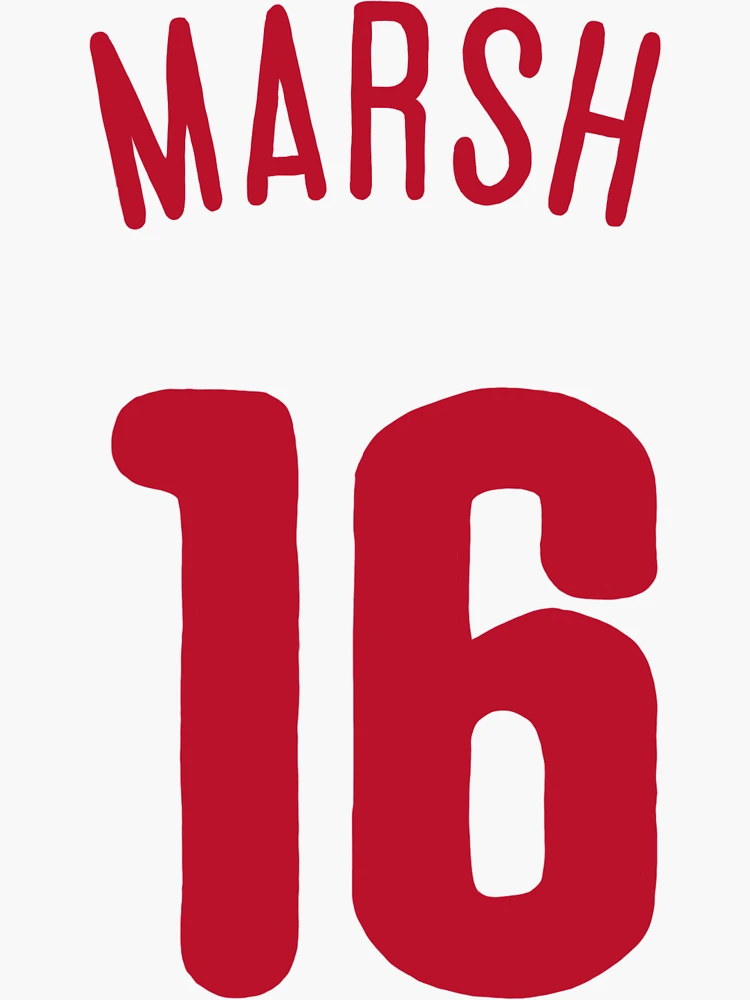 Brandon Marsh Powder Blue Jersey Sticker for Sale by