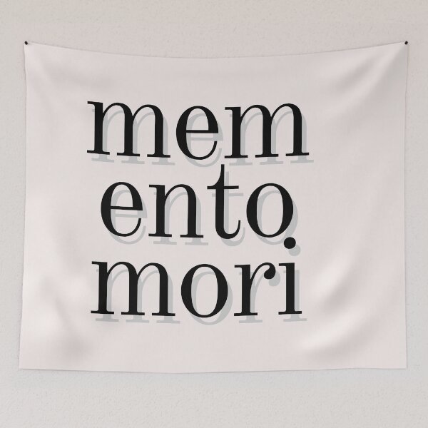 Item preview, Phrases Stoics "Memento Mori" Typography Vl Style Quote Stoic memento mori designed and sold by StoicWarrior.