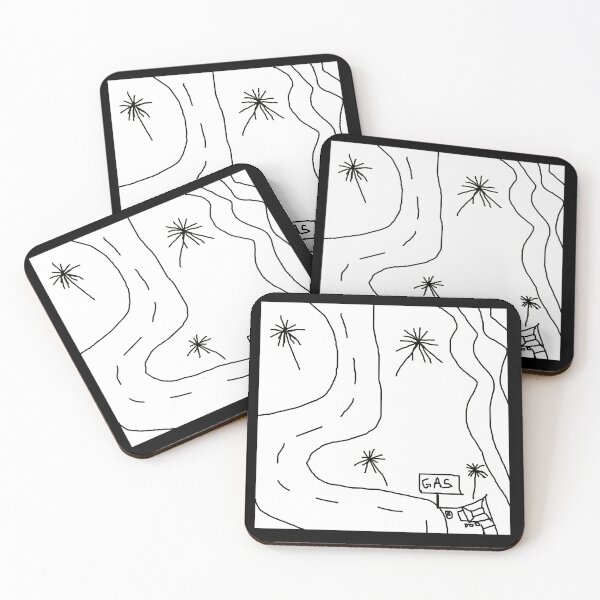 Item preview, simple map. Beach, palms and road. Gas. designed and sold by Creavision.