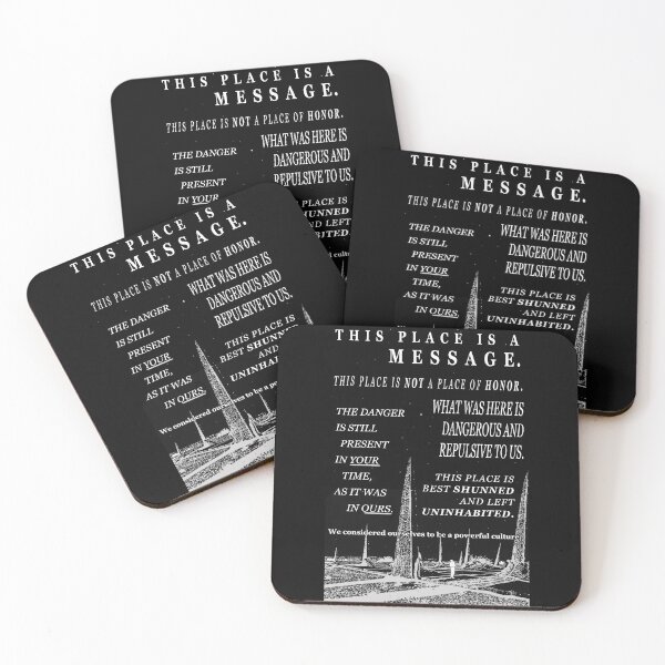 Item preview, long-time nuclear waste warning messages.  designed and sold by bestbookworm.
