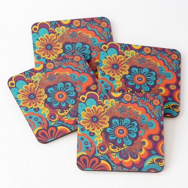 Item preview, Flower Power Colourful Flower Pattern designed and sold by druidwolfart.