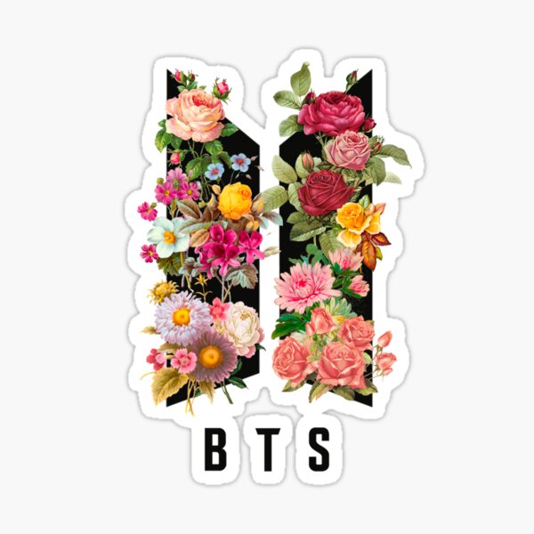 BTS NEW LOGO SPRING FLOWERS - Multiproduct Sticker.