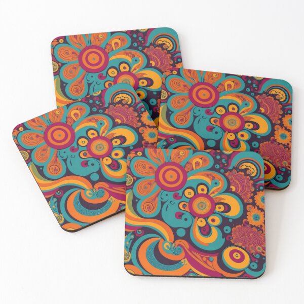 Item preview, Flower Power Colourful Flower Pattern designed and sold by druidwolfart.