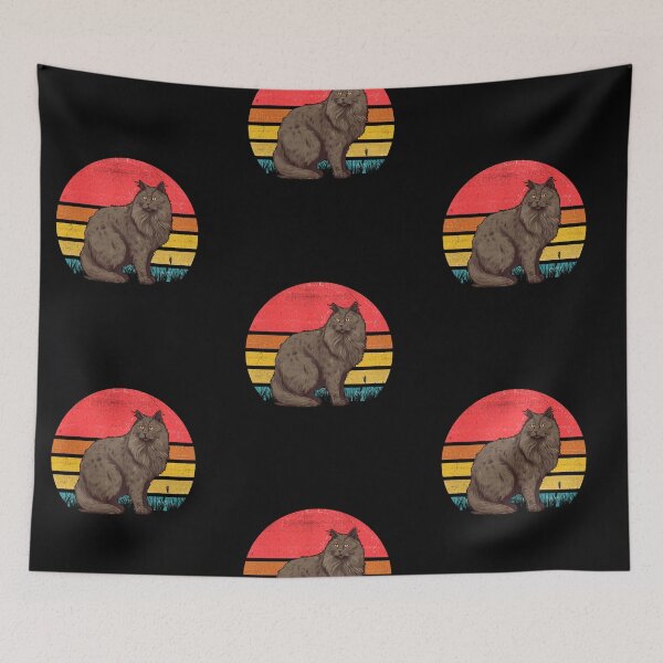 Item preview, Nebelung Cat Vintage Retro Sunset designed and sold by rafaeltto.