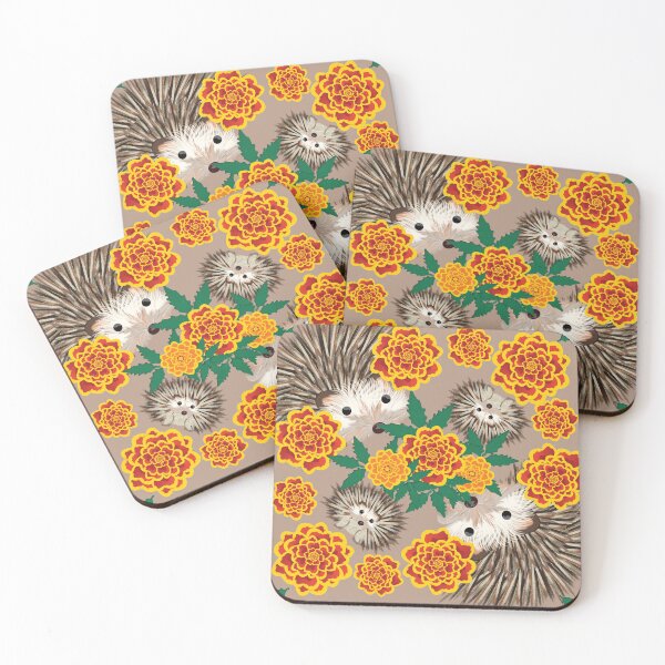 Item preview, Hedgehogs & Marigolds Nougat designed and sold by simplymslori.