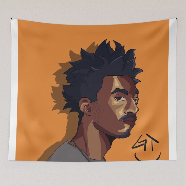 Item preview, Stylish man with orange background designed and sold by guillostower.