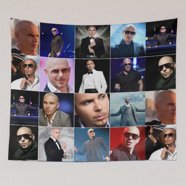 Item preview, Pitbull Singer Photo Collage designed and sold by GoghGetta.