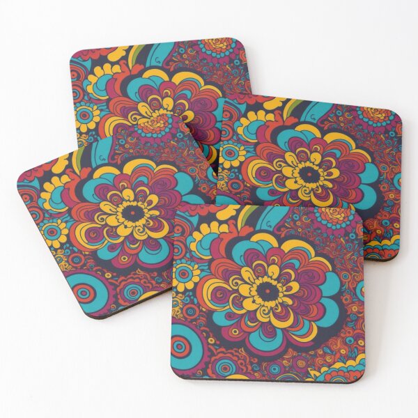 Item preview, Flower Power Colourful Flower Pattern designed and sold by druidwolfart.