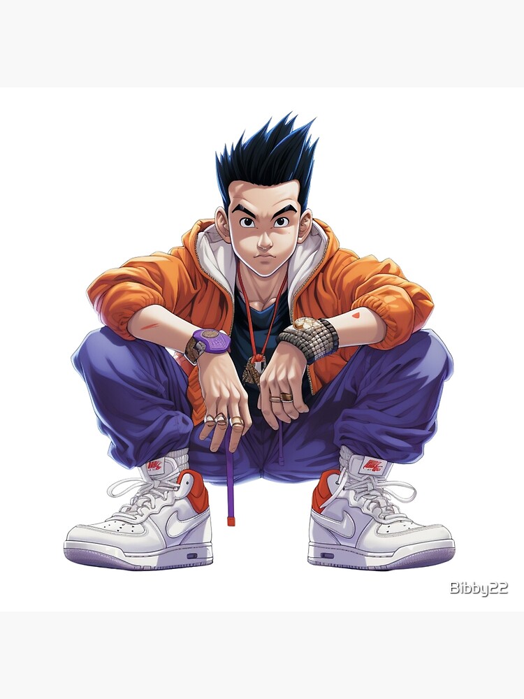 Poster for Sale con la obra Gohan con zapatillas Nike Anime de Bibby22 Redbubble