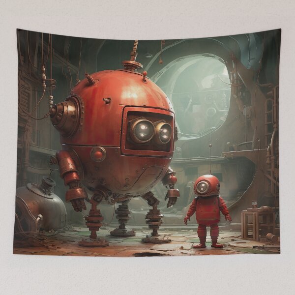 Item preview, Round Red Robot and Mate designed and sold by Peter LOPEZ.