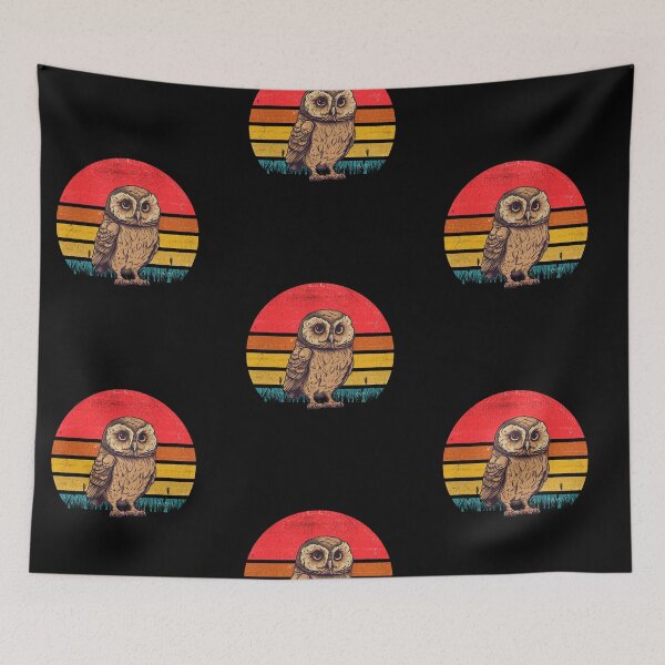 Artikelvorschau, Owl Vintage Retro Sunset entworfen und verkauft von rafaeltto.