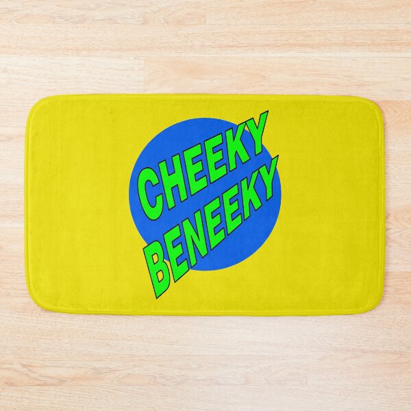 Item preview, Cheeky Beneeky, Green Bold Font on Blue Circle designed and sold by AASparksDesigns.