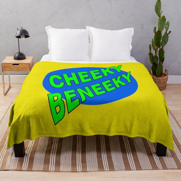 Item preview, Cheeky Beneeky, Green Bold Font on Blue Circle designed and sold by AASparksDesigns.