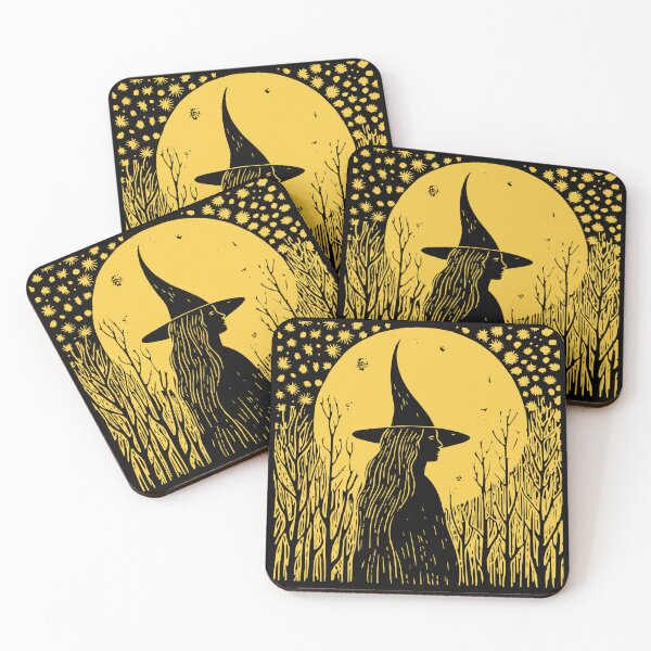 Item preview, Linocut Witch designed and sold by Texterns.