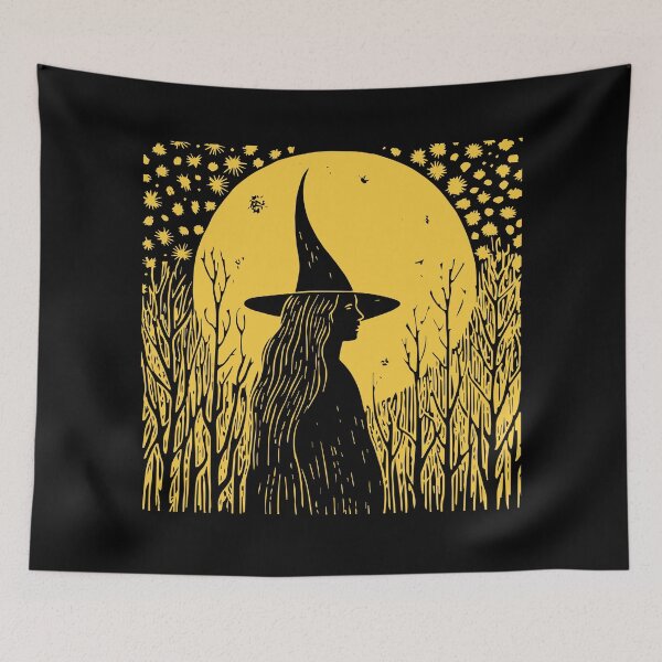 Item preview, Linocut Witch designed and sold by Texterns.