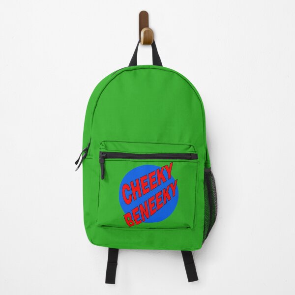 Item preview, Cheeky Beneeky, Red Bold Font on Blue Circle designed and sold by AASparksDesigns.