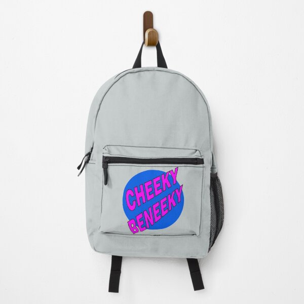 Item preview, Cheeky Beneeky, Pink Bold Font on Blue Circle designed and sold by AASparksDesigns.