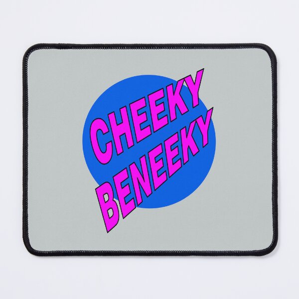 Item preview, Cheeky Beneeky, Pink Bold Font on Blue Circle designed and sold by AASparksDesigns.