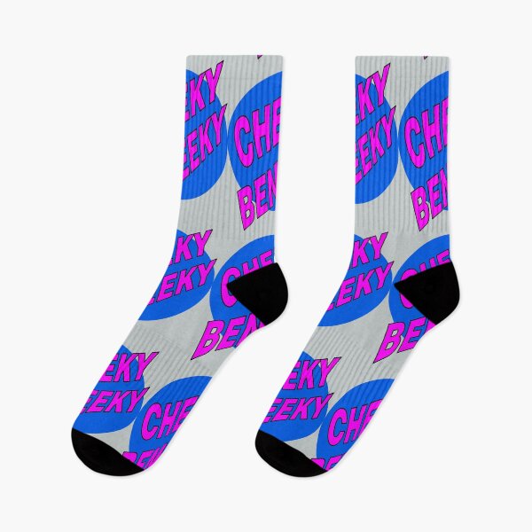 Item preview, Cheeky Beneeky, Pink Bold Font on Blue Circle designed and sold by AASparksDesigns.