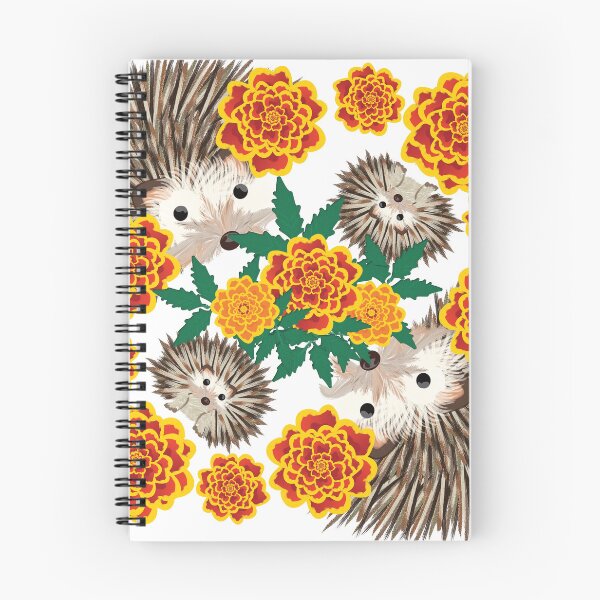 Item preview, Hedgehogs & Marigolds White designed and sold by simplymslori.