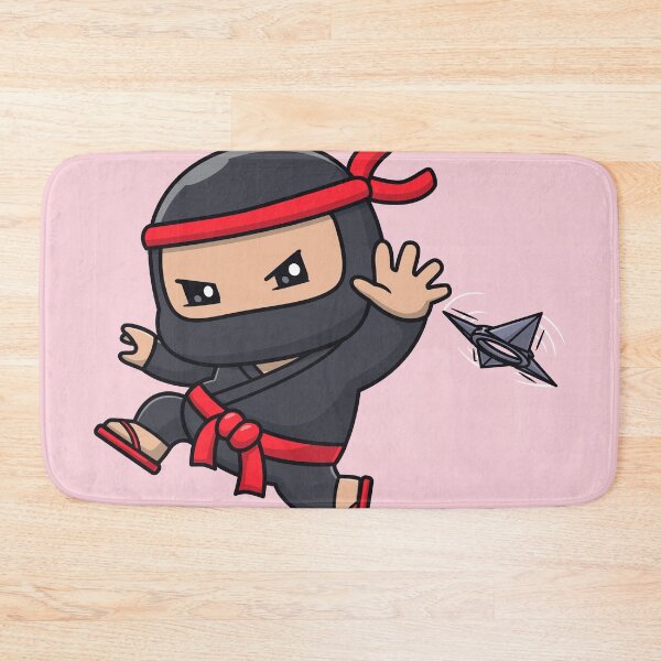 Item preview, Cute Ninja Throwing Shuriken Cartoon designed and sold by hjian8219.