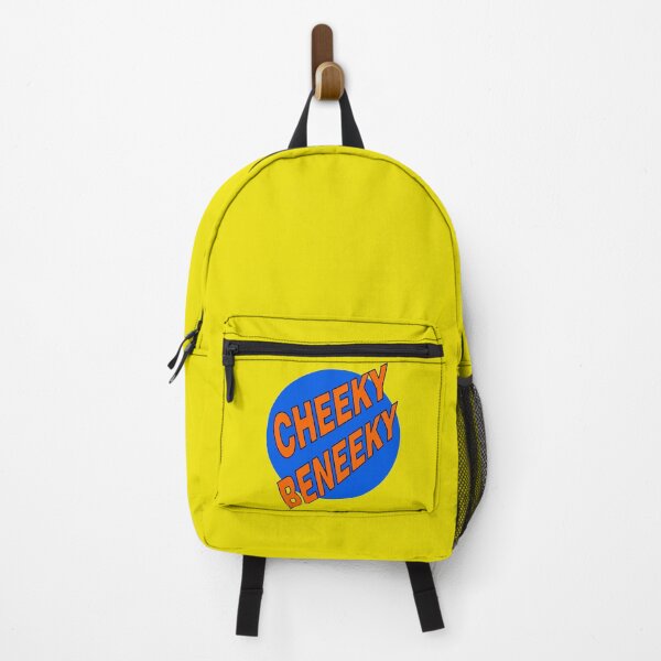 Item preview, Cheeky Beneeky, Orange Bold Font on Blue Circle designed and sold by AASparksDesigns.