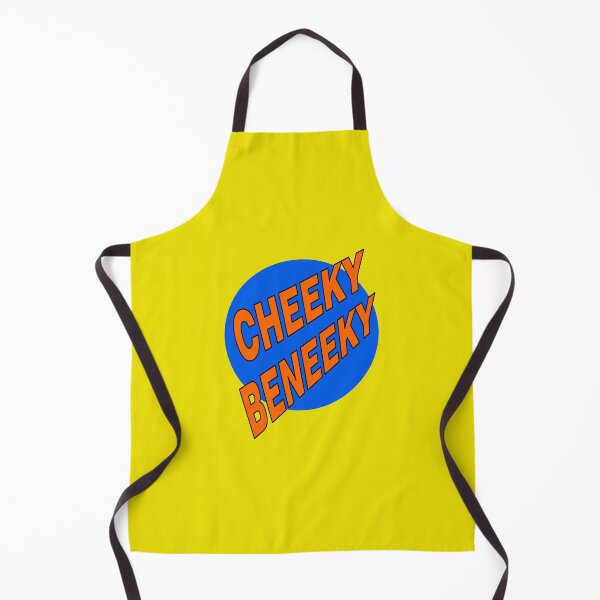 Item preview, Cheeky Beneeky, Orange Bold Font on Blue Circle designed and sold by AASparksDesigns.