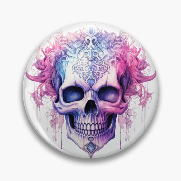 Item preview, Spooky Halloween Pink Skull designed and sold by ArtFromBeyond.