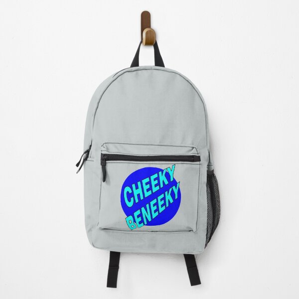Item preview, Cheeky Beneeky, Light Blue Bold Font on Blue Circle designed and sold by AASparksDesigns.