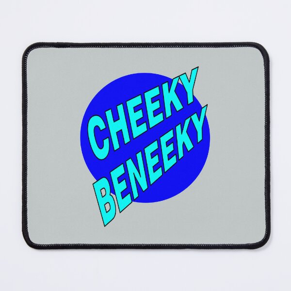 Item preview, Cheeky Beneeky, Light Blue Bold Font on Blue Circle designed and sold by AASparksDesigns.